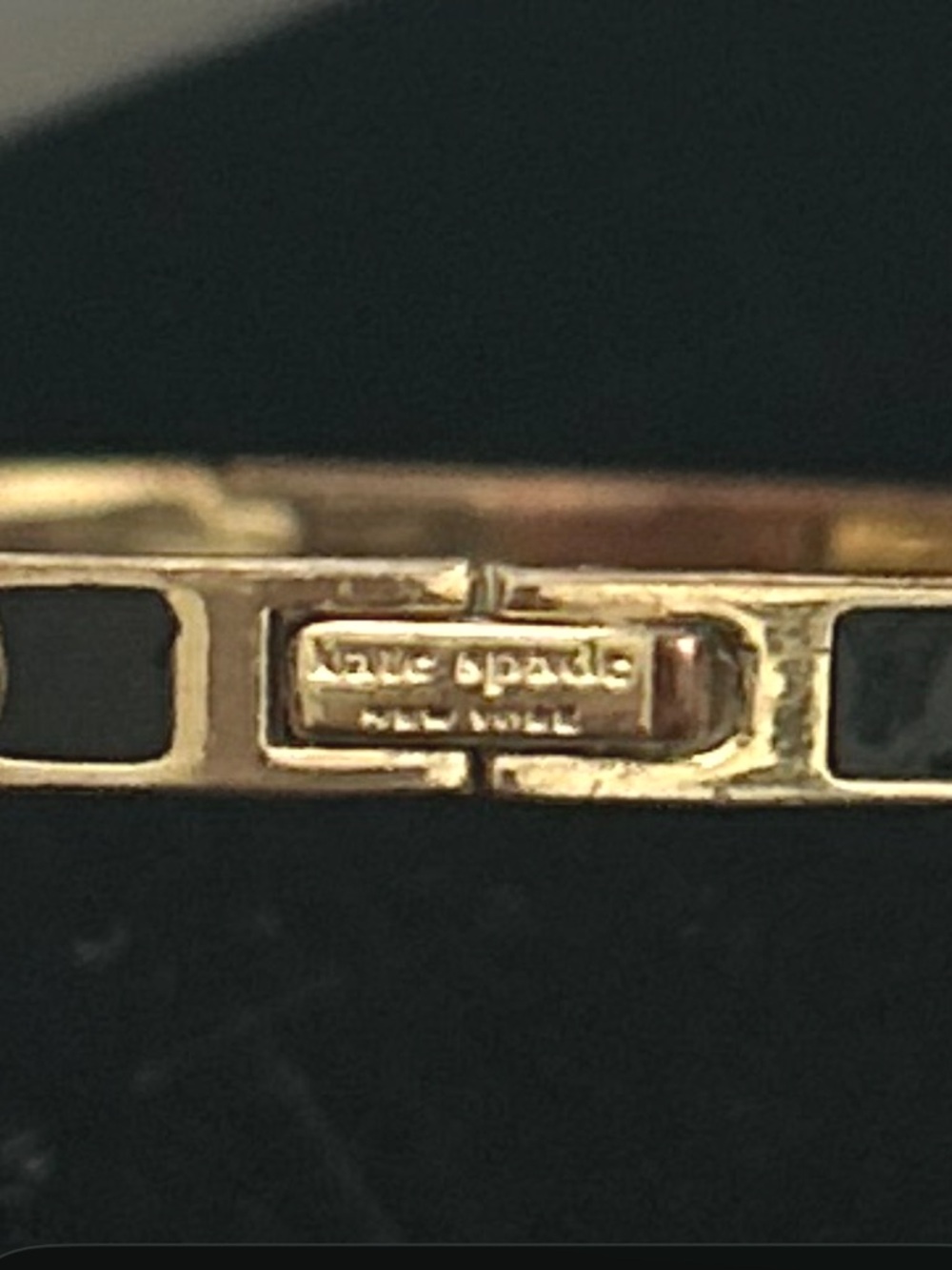 Kate Spade Black and Gold Bangle Bracelet EUC - Picture 5 of 5